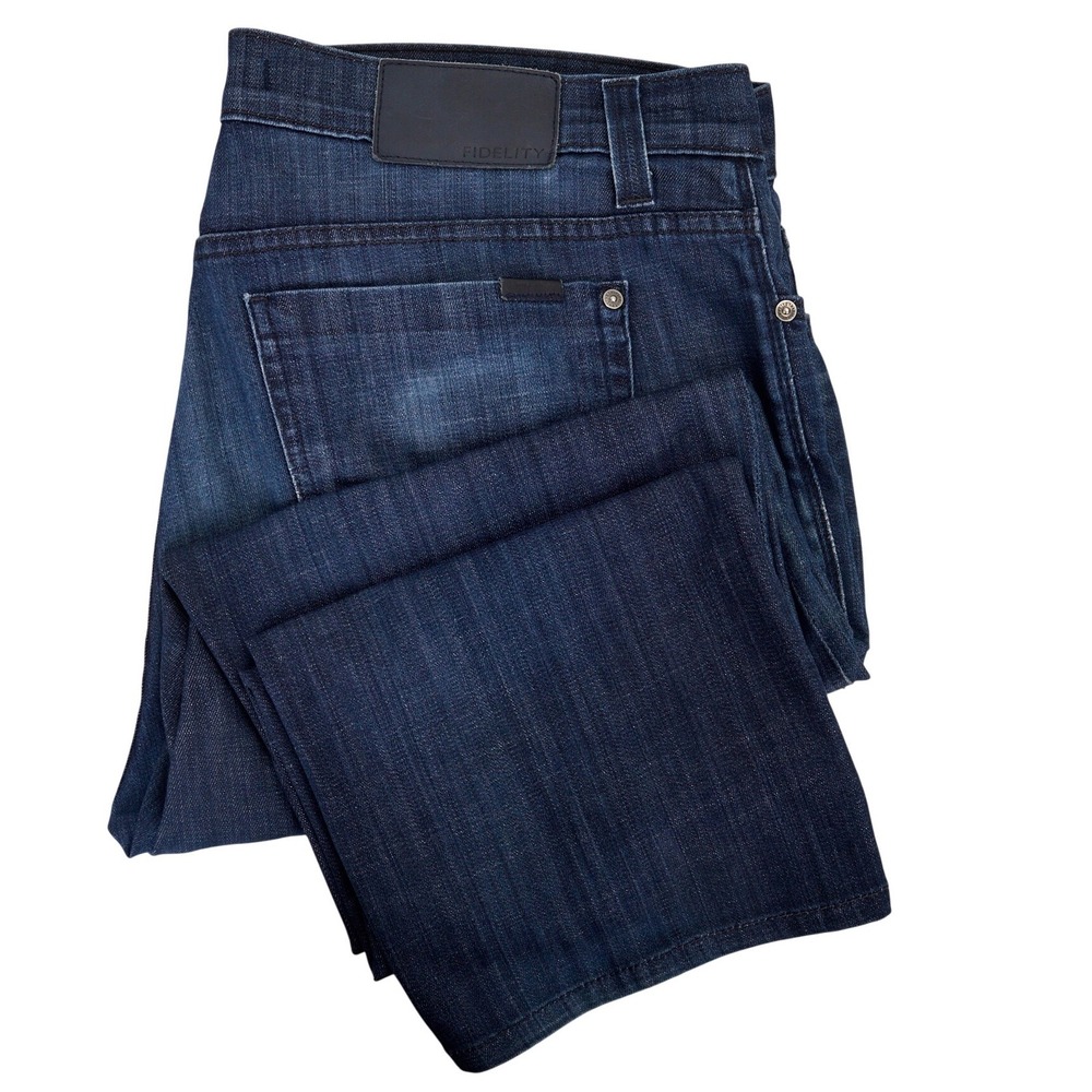 Fidelity Denim 50-11 Jeans Mens 38 Ventilator Blue Straight Leg Cott Fits 38x30